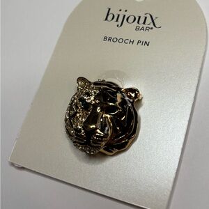 Gold and Silver Tiger Brooch Pin
